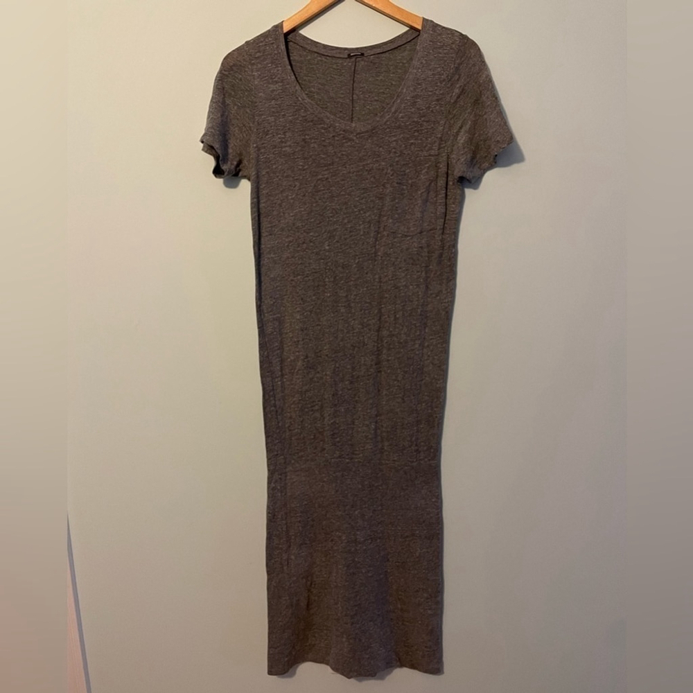 Monrow Revolve T Shirt Dress Grey Small